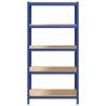 5-Layer Storage Shelf Blue Steel & Engineered Wood | Hipo Market