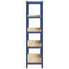 5-Layer Storage Shelf Blue Steel & Engineered Wood | Hipo Market