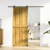 Barn Door CORONA 80x210 cm Solid Wood Pine - Space-Saving Design