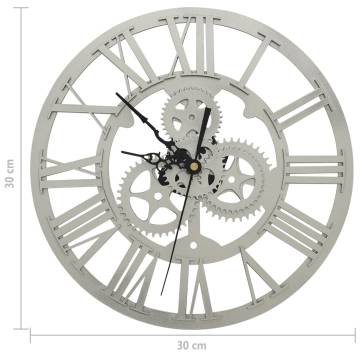 Wall Clock Silver 30 cm Acrylic - Stylish Home Decor