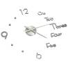 3D Wall Clock Modern Design Silver 100 cm XXL | Hipomarket