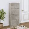  Shoe Cabinet Concrete Grey 63x24x147 cm Engineered Wood Colour concrete grey Quantity in Package 1 Height 147 cm Width 63 cm 