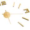 3D Wall Clock Modern Design Gold 100 cm XXL - Hipomarket