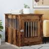 Stylish Dog Crate Furniture in Old Wood - 64.5x80x71 cm