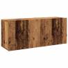 Stylish Wall-mounted TV Cabinet in Old Wood - 100x30x41 cm