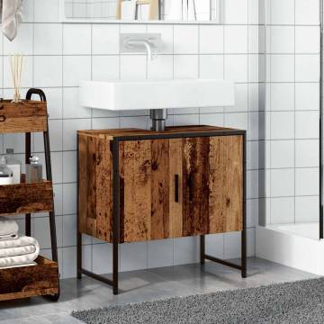 Bathroom Sink Cabinet Old Wood 60x33x60 cm | Hipo Market