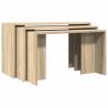 Nesting Tables 3 pcs Sonoma Oak - Stylish & Practical Design