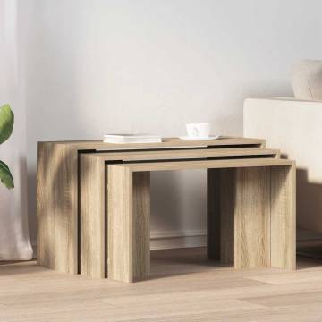 Nesting Tables 3 pcs Sonoma Oak - Stylish & Practical Design