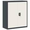 Stylish Anthracite and White File Cabinet - 90x40x105 cm