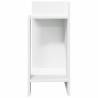 Stylish White Side Table with Shelf - 25.5x27x60 cm