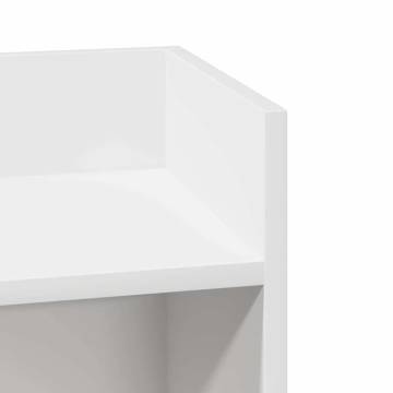 Stylish White Side Table with Shelf - 25.5x27x60 cm