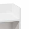 Stylish White Side Table with Shelf - 25.5x27x60 cm