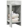  Side Tables 2 pcs with Shelf Concrete Grey 25.5x27x60 cm Colour concrete grey Quantity in Package 2 