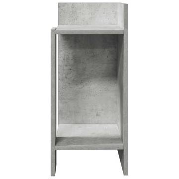 Stylish Side Tables (2 pcs) with Shelf - Concrete Grey