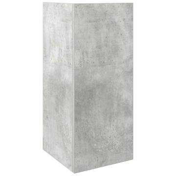 Stylish Side Tables (2 pcs) with Shelf - Concrete Grey