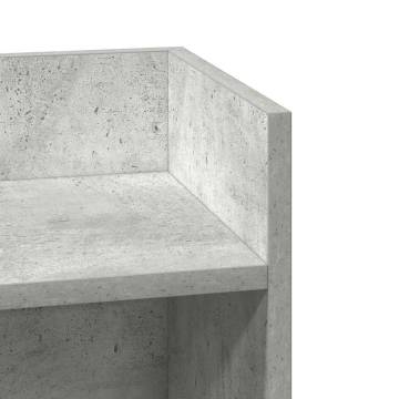 Stylish Side Tables (2 pcs) with Shelf - Concrete Grey