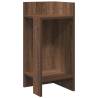 Stylish Brown Oak Side Table with Shelf - 25.5x27x60 cm