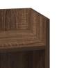 Stylish Brown Oak Side Table with Shelf - 25.5x27x60 cm