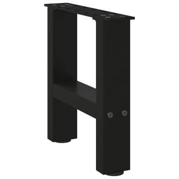 Coffee Table Legs Black - 2 pcs Steel 30x30 cm | HiPo Market