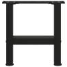 Coffee Table Legs Black - 2 pcs Steel 30x30 cm | HiPo Market