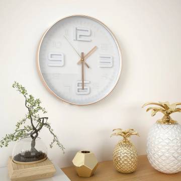 Stylish Copper Look Wall Clock - 30 cm | Hipo Market