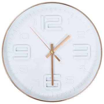 Stylish Copper Look Wall Clock - 30 cm | Hipo Market