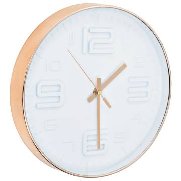 Stylish Copper Look Wall Clock - 30 cm | Hipo Market