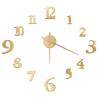 3D Wall Clock Modern Design Gold 100 cm XXL - Stylish Decor