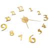 3D Wall Clock Modern Design Gold 100 cm XXL - Stylish Decor