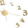 3D Wall Clock Modern Design Gold 100 cm XXL - Stylish Decor