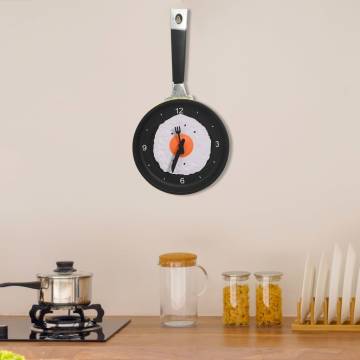 Fun Fried Egg Pan Wall Clock | 18.8 cm Novelty Design