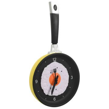 Fun Fried Egg Pan Wall Clock | 18.8 cm Novelty Design