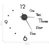 3D Wall Clock Modern Design Black 100 cm XXL - Hipomarket