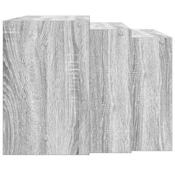 Nesting Tables 3 pcs Grey Sonoma Engineered Wood | HipoMarket UK