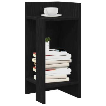 Stylish Black Side Table with Shelf - 25.5x27x60 cm