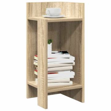 Stylish Sonoma Oak Side Table with Shelf - 25.5x27x60 cm