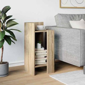 Stylish Sonoma Oak Side Table with Shelf - 25.5x27x60 cm