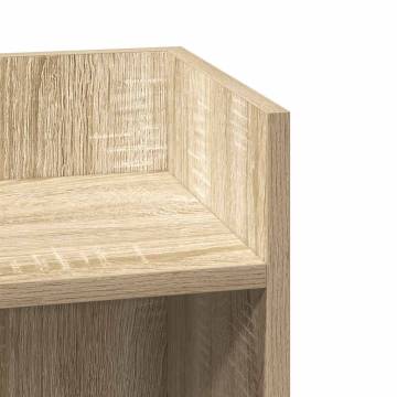 Stylish Sonoma Oak Side Table with Shelf - 25.5x27x60 cm