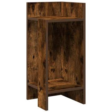 Smoked Oak Side Table with Shelf - Stylish & Functional