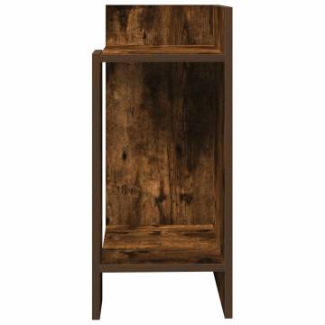 Smoked Oak Side Table with Shelf - Stylish & Functional