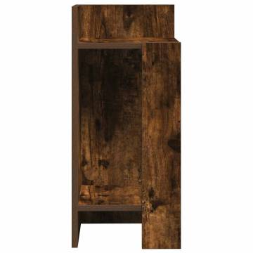 Smoked Oak Side Table with Shelf - Stylish & Functional