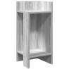 Stylish Grey Sonoma Side Table with Shelf | 25.5x27x60 cm