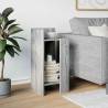 Stylish Grey Sonoma Side Table with Shelf | 25.5x27x60 cm