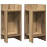 Side Tables 2 pcs with Shelf Artisan Oak - Stylish & Functional