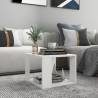 Modern White Coffee Table - 40x40x30 cm Engineered Wood