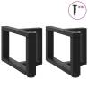 Stylish Black T-Shaped Coffee Table Legs - Set of 2 | HipoMarket