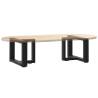 Stylish Black T-Shaped Coffee Table Legs - Set of 2 | HipoMarket