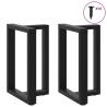 Dining Table Legs T-Shaped | 2 pcs Black Steel 50x35x72cm