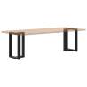 Dining Table Legs T-Shaped | 2 pcs Black Steel 50x35x72cm