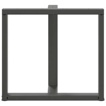 T-Shaped Dining Table Legs - Anthracite Steel 80x35cm